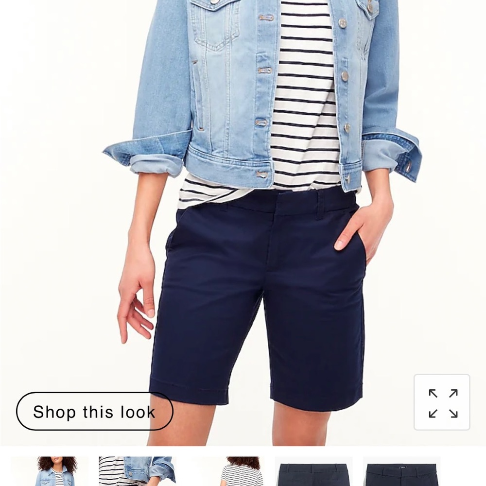 J Crew 9” Frankie Chino Short In Navy